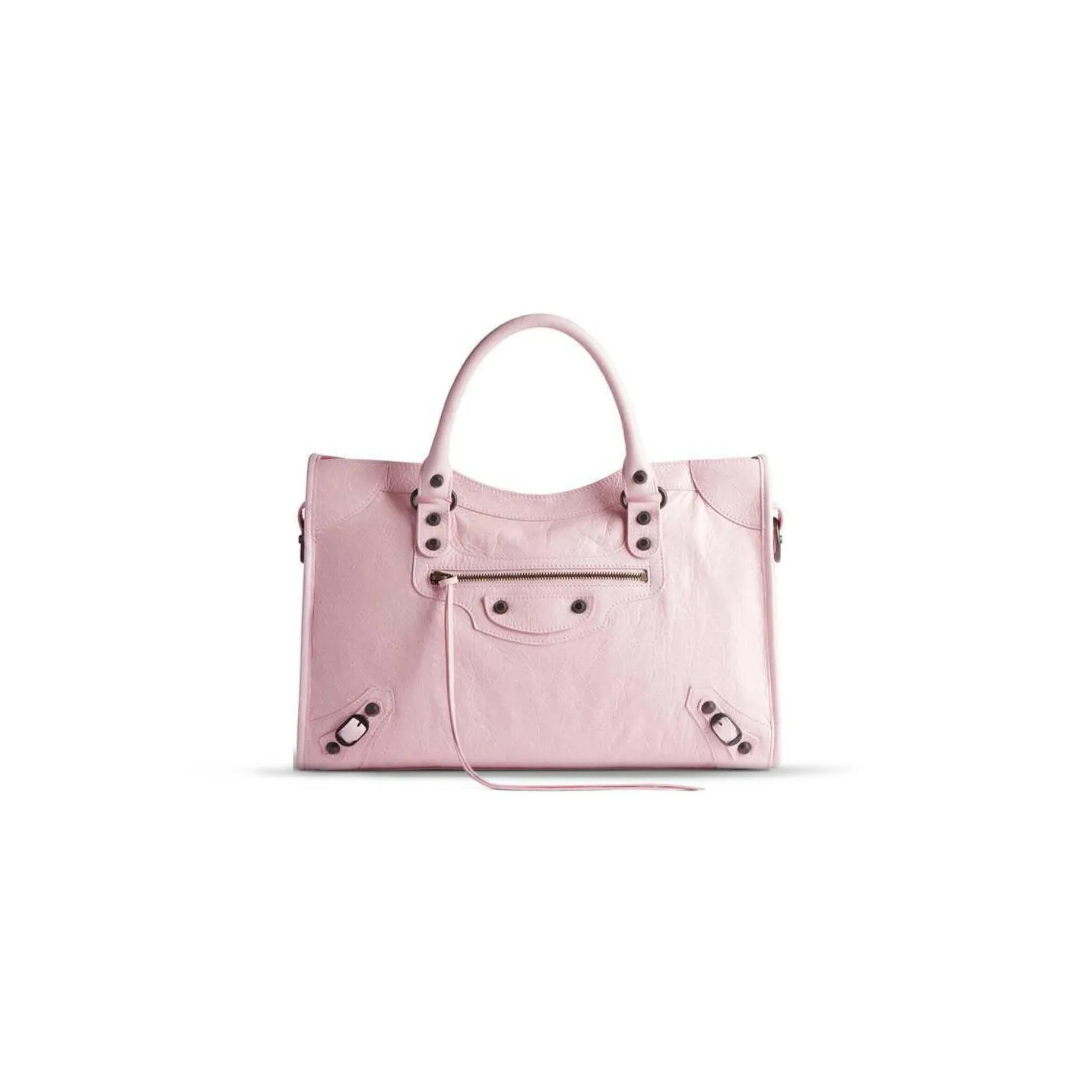 BALENCIAGA WOMEN'S LE CITY BAG MEDIUM IN PETAL POWDER 7977862ABEK5723 (37*23.4*14.9cm)